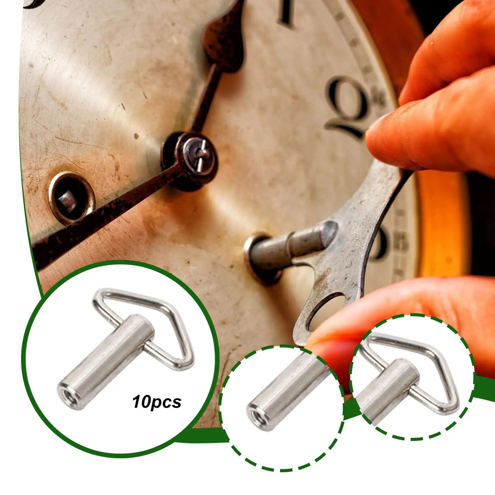 10x Music Box Winding Keys Round Shank for Watchmakers Music Box Parts Replacement for DIY Musical Mechanism Movement Clockwork