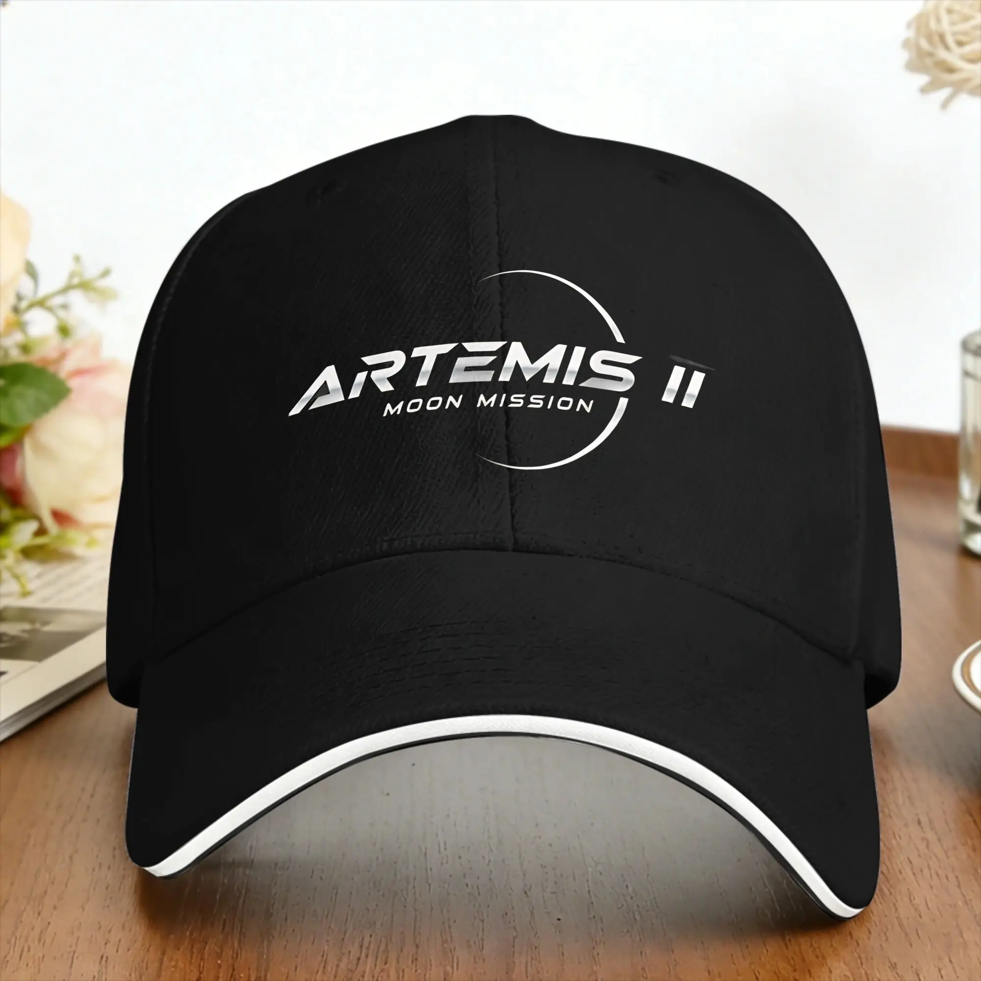 Artemis II Moon Mission Metallic Space Logo Casual Baseball Cap  Kpop Rock Trucker Hat Summer Breathable Baseball Caps