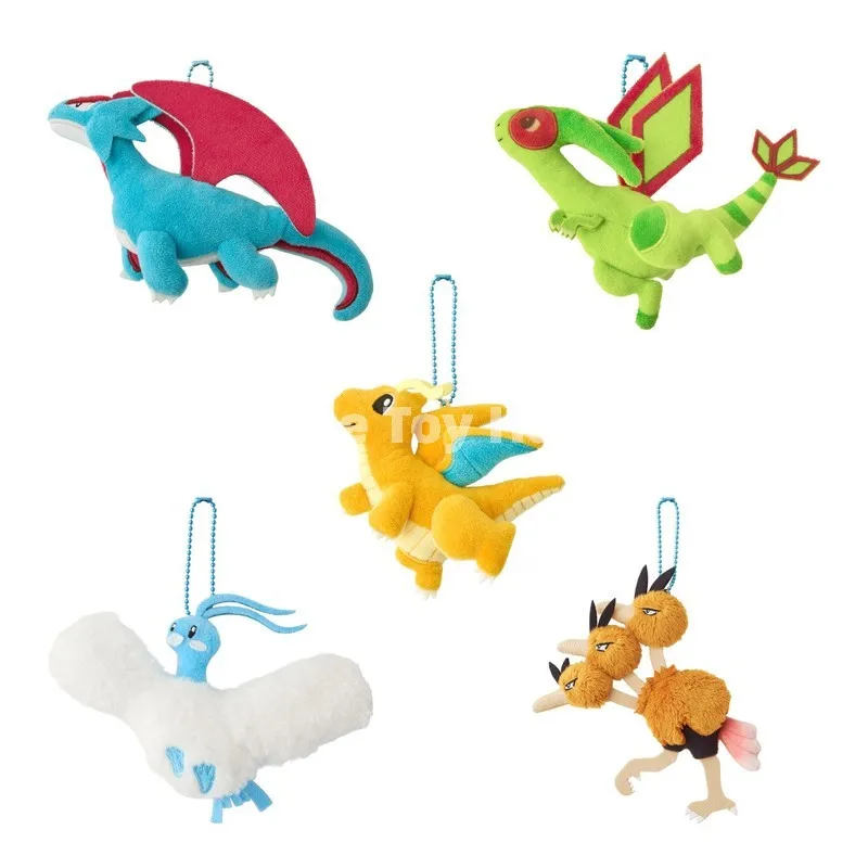 Genuine Pokemon Soaring Dreams Series Plush Badge Salamence Flygon Dragonite Altaria Dodrio Cute Pin Brooch Backpack Charm Gift