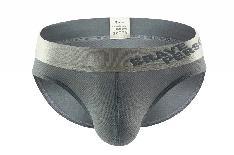 Mesh Bulge Briefs for Men Sexy Low-Rise Underwear Elastic Logo Waistband Comfortable Breathable for Daily Sports Wear Underpants
