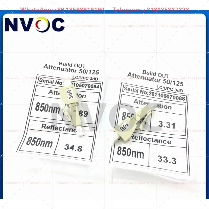 for1, 3, 5, 6, 10, 15 db 2 pcs 850nm OM4 LCUPC MM Multimode Male-Female Plug-in Fixed Flanged Type Fiber Optic Attenuator