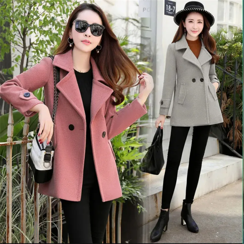 Imagem -04 - Jaqueta Feminina de Fivela Única Cabolsa de lã Outerwear Solto Cor Pura Moda Feminina Outono Inverno Novo 2024