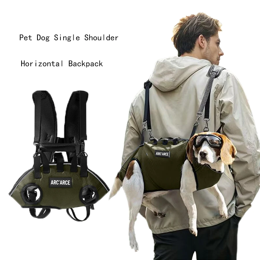 Tragbarer Hunderucksack für Hunde, Umhängetasche mit Schultergurt für kleine Hunde und Katzen, Tragetasche