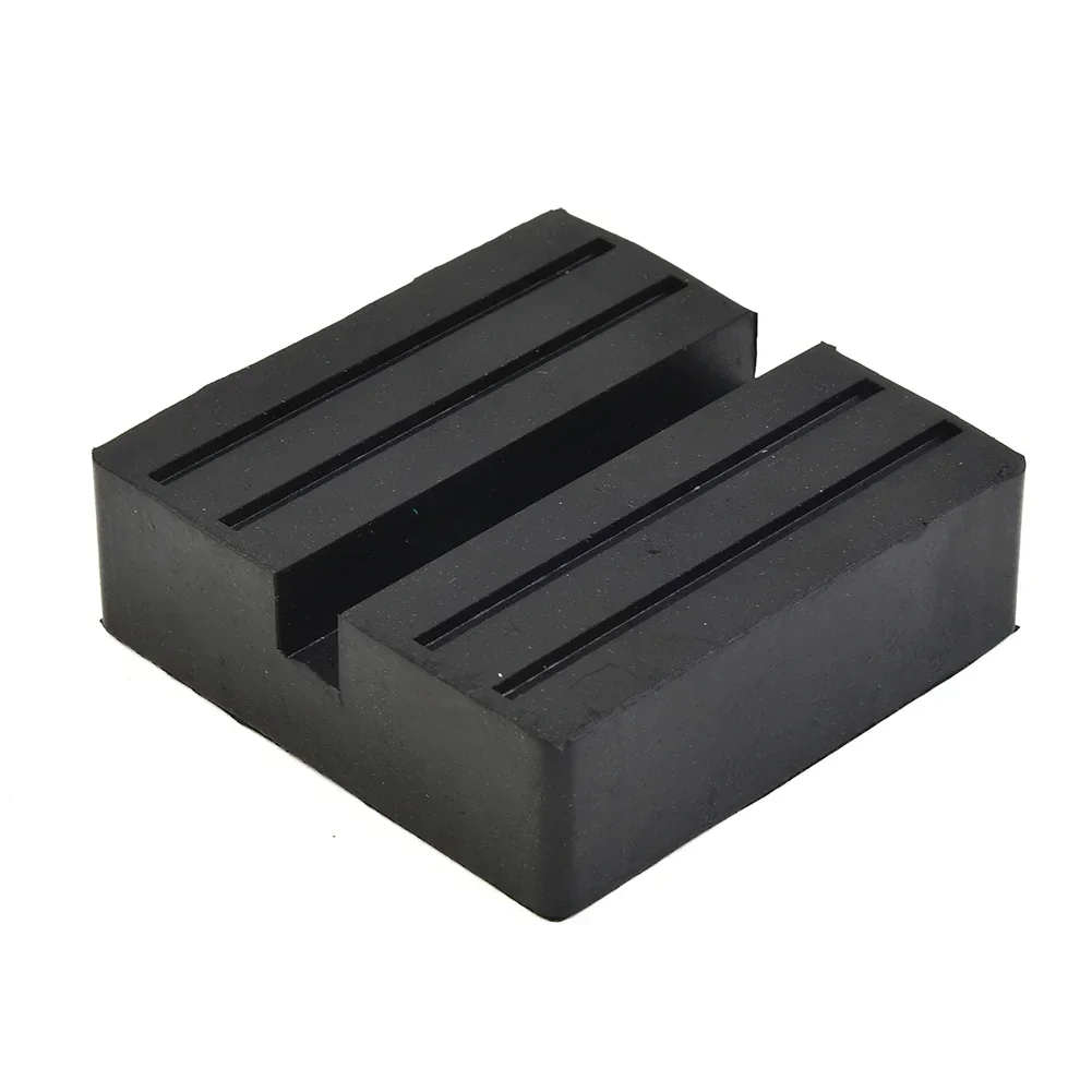 Ing Beam Rubber Support Block Scissor Car Lift Pad Lift-Jack Stand Rubber Pads Black Rubber Slotted Floor-Jack Pad 70x70x25mm ﻿