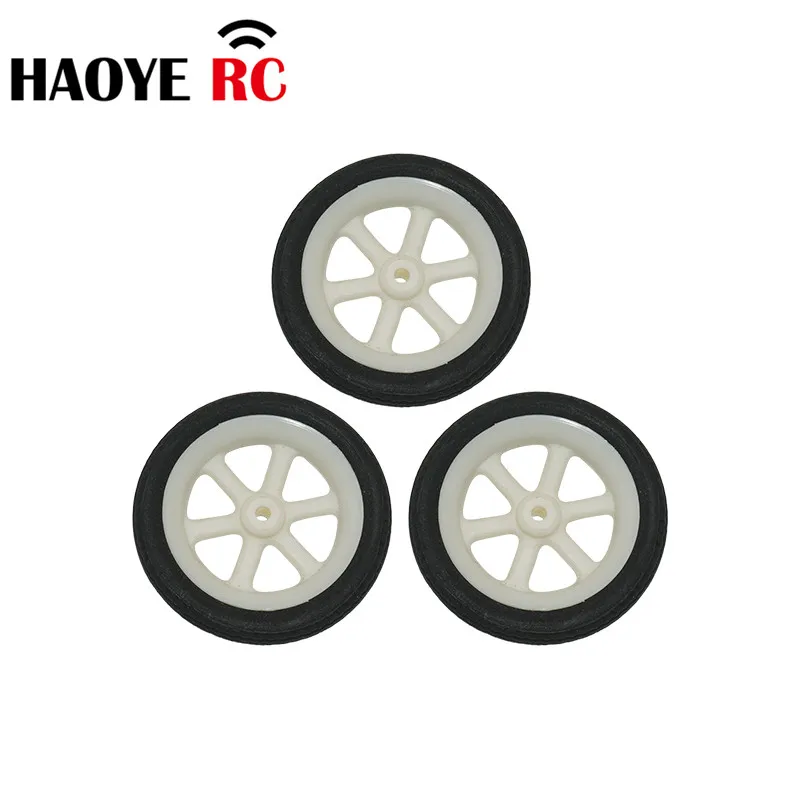 Haoye 10Pcs/Lot Super Light Foam Wheels 6-Spoke Wheels Sponge Tire Color White Dia30-50mm For RC Aircraft Model Accessories