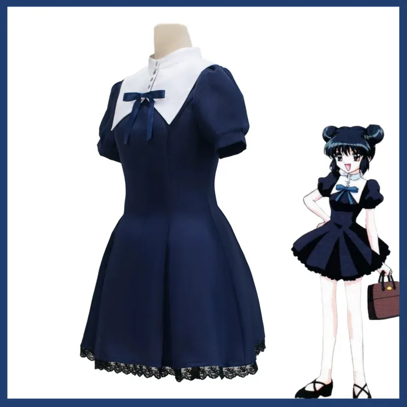 Аниме Токио Мью Айзава Минто Косплей Костюм Летняя темно-синяя юбка Платье принцессы Женский сексуальный милый бальный костюм в маске x 5;d'2.y;8'