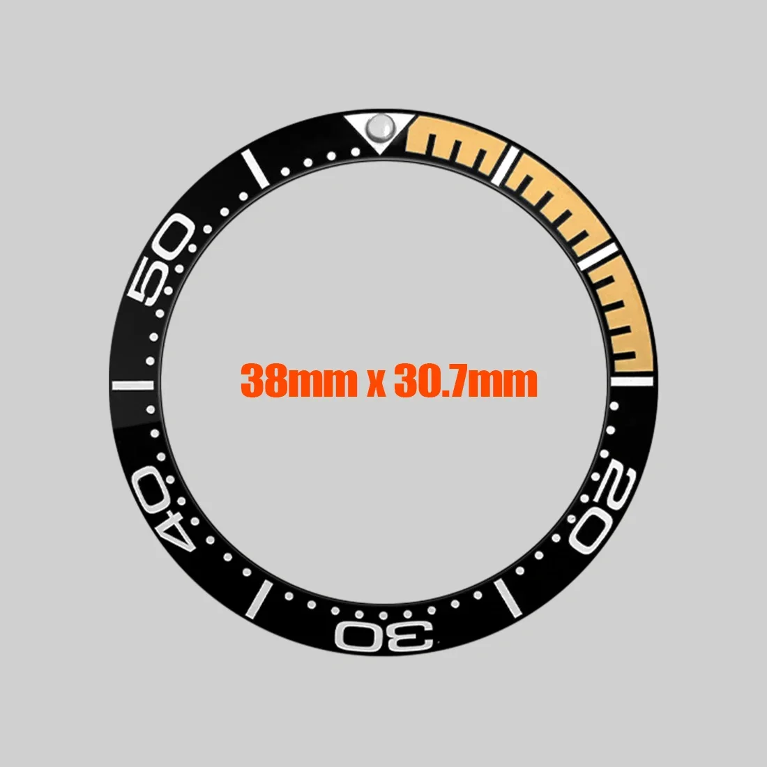 Inserto de bisel de cerámica curvado SKX de 38mm apto para Sub SKX007 SRPD Seamaster 300 caja de reloj anillo de bisel curvo piezas de repuesto para relojes