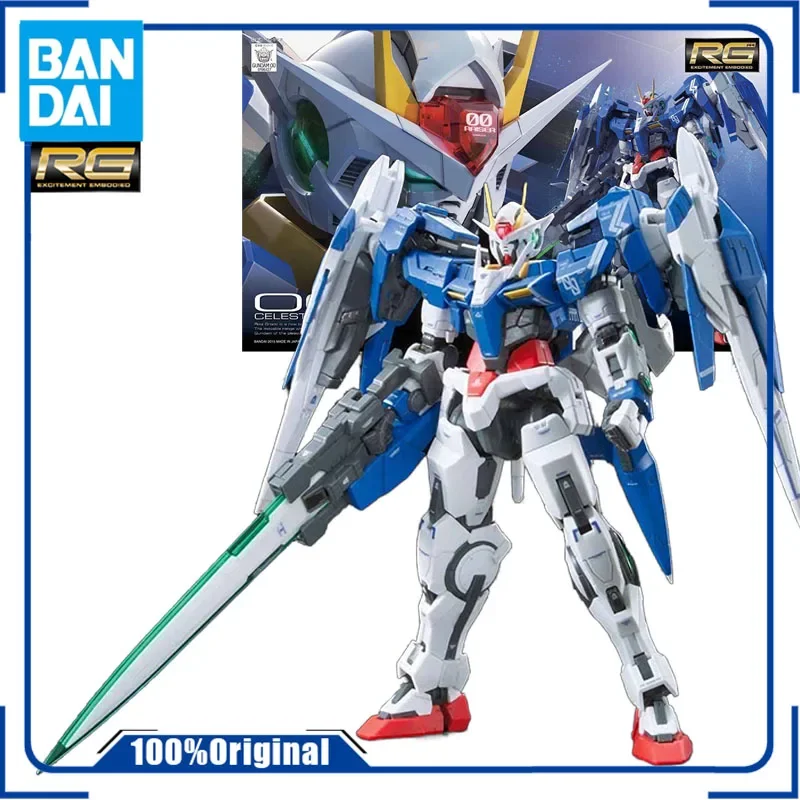 

Bandai Original Gundam RG 00 RAISER 1/144 Anime Action Figure Assembly Model Toys Collectible Model Ornaments Gifts For Children