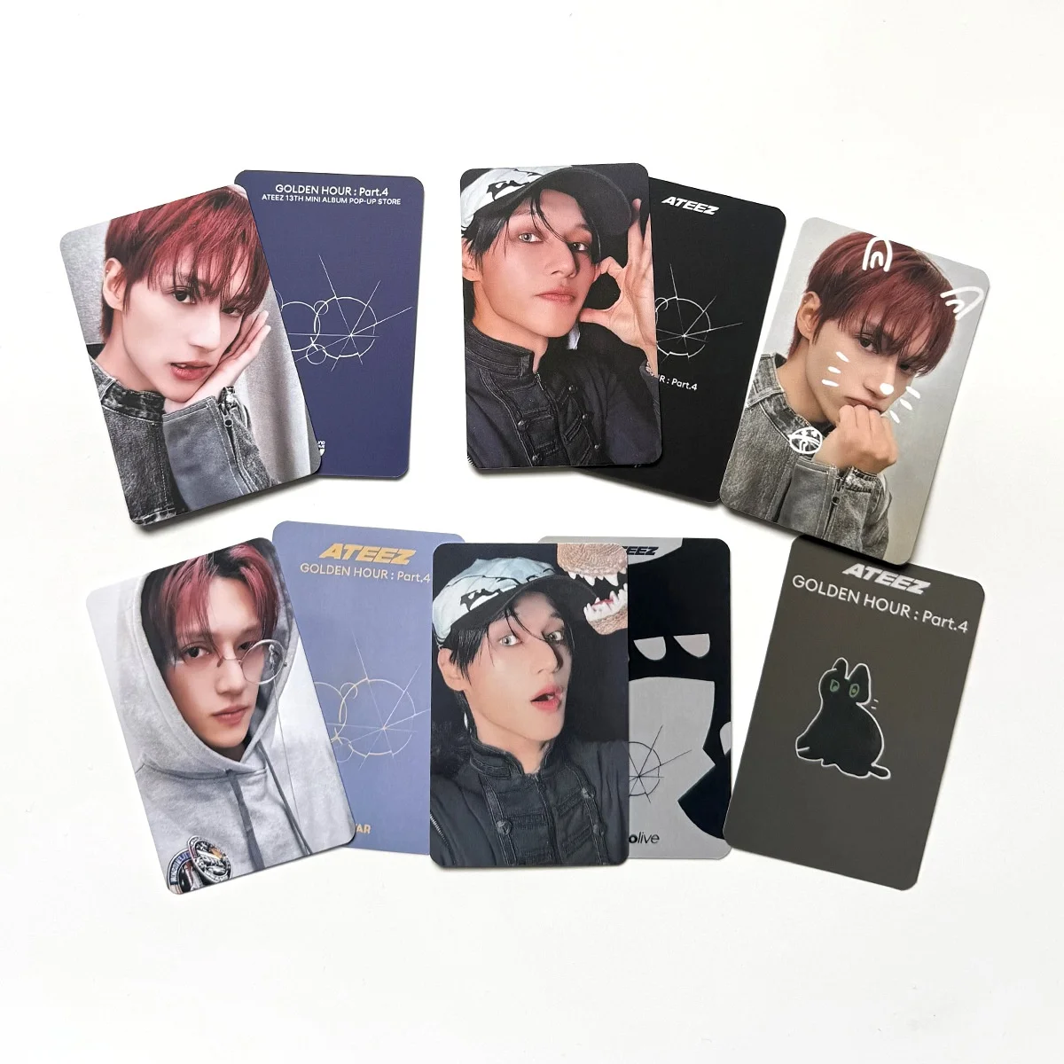 ATEEZ Character Props GOLDEN HOUR 4 Single Person Photocard 5Pcs/Set High Quality Double Sided Printing LOMO Card SAN MINGI Gift