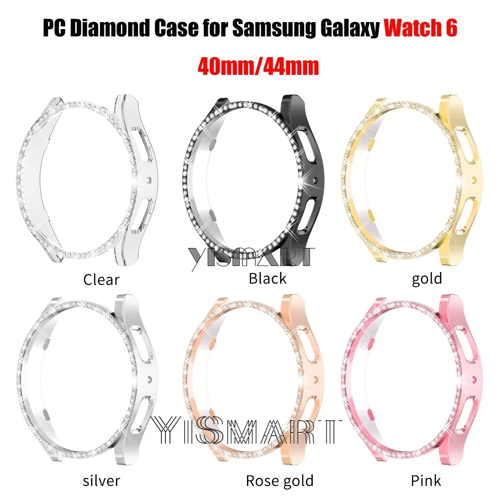 サムスンギャラクシーウォッチ用ダイヤモンド保護ケース,サムスンギャラクシーウォッチ用カバー,40mm, 44mm,個入りバンパーフレーム