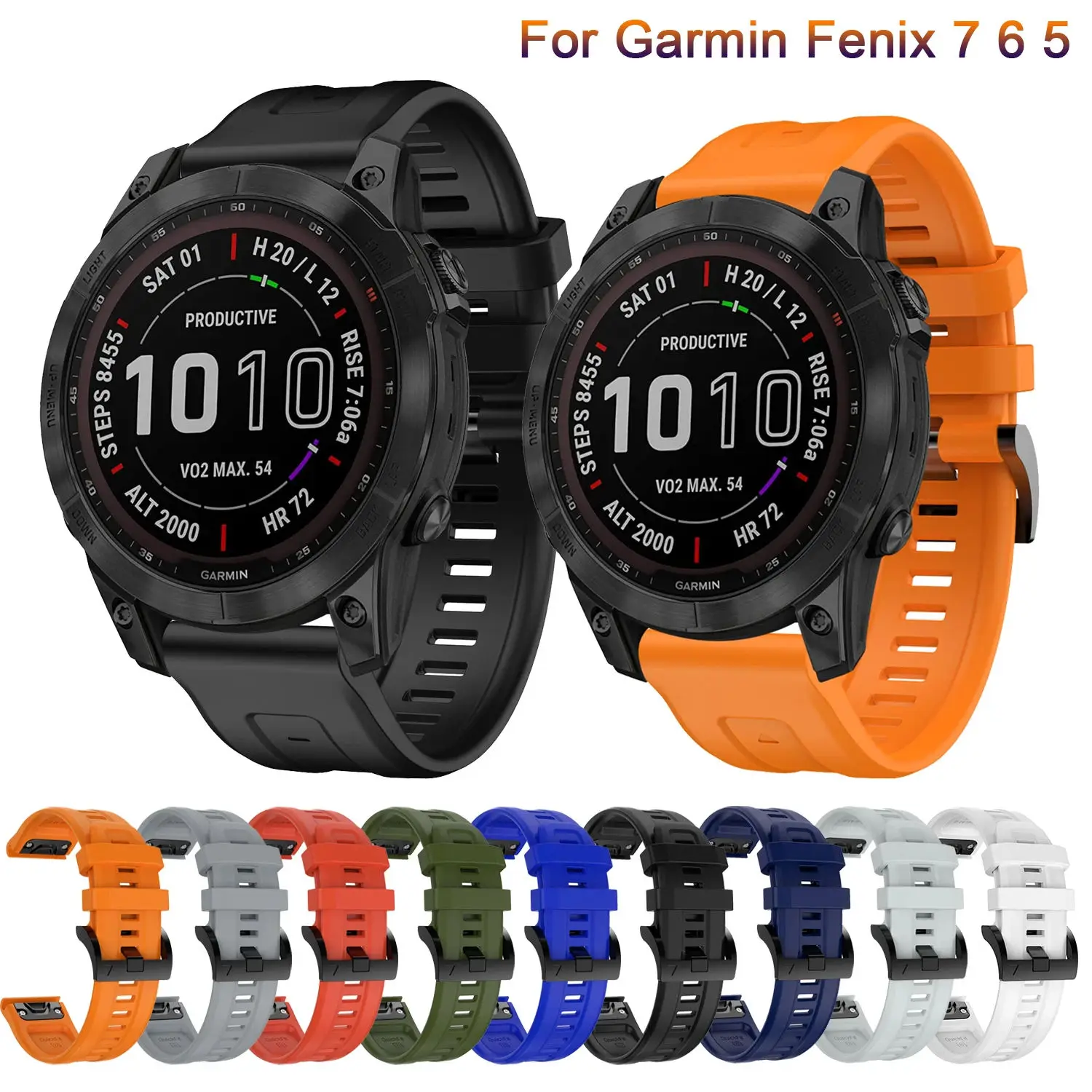 

QuickFit 22mm Strap for Garmin Epix Gen 2 Silicone Band for Garmin Fenix 8 7 5 Plus 6 Pro Forerunner 945 935 Bracelet Watchband