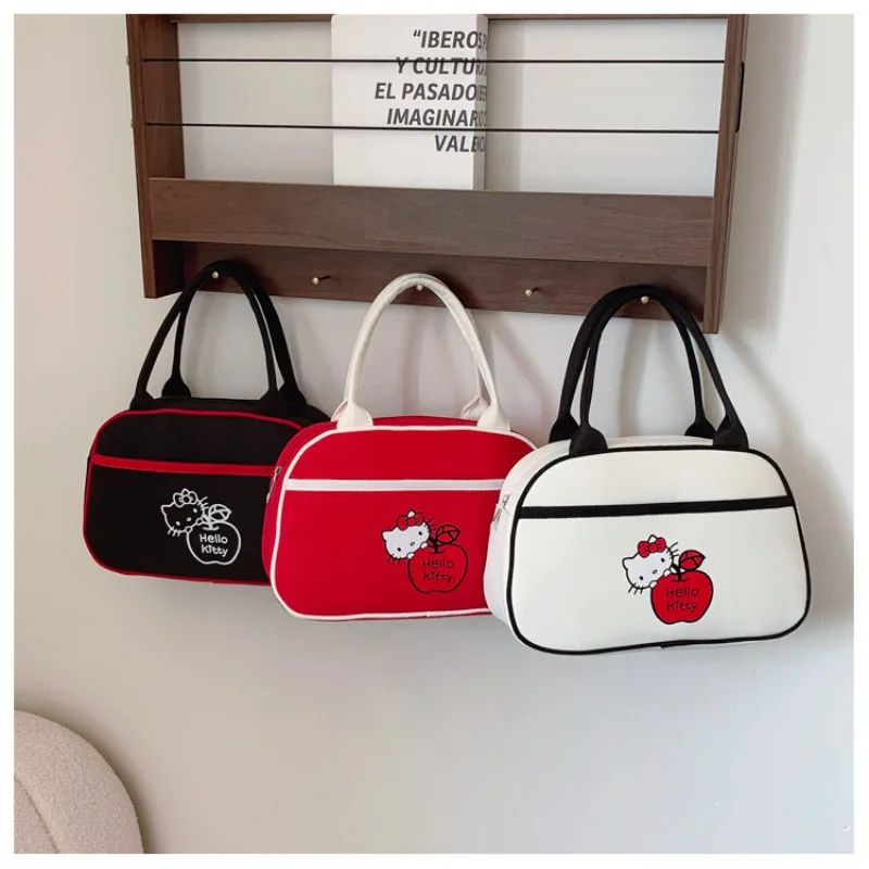 

Sanrio Hello Kitty Portable Large Tote Bag Capacity Commuter Bag Portable Travel Toilet Cosmetic Storage Bag Sweet Girls Gift
