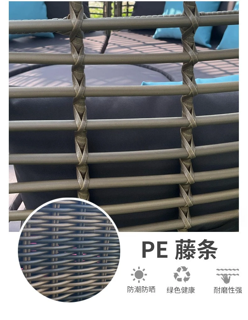 Outdoor Sofa, Circular Rattan Sofa, Outdoor Garden Courtyard, Hotel Sofa