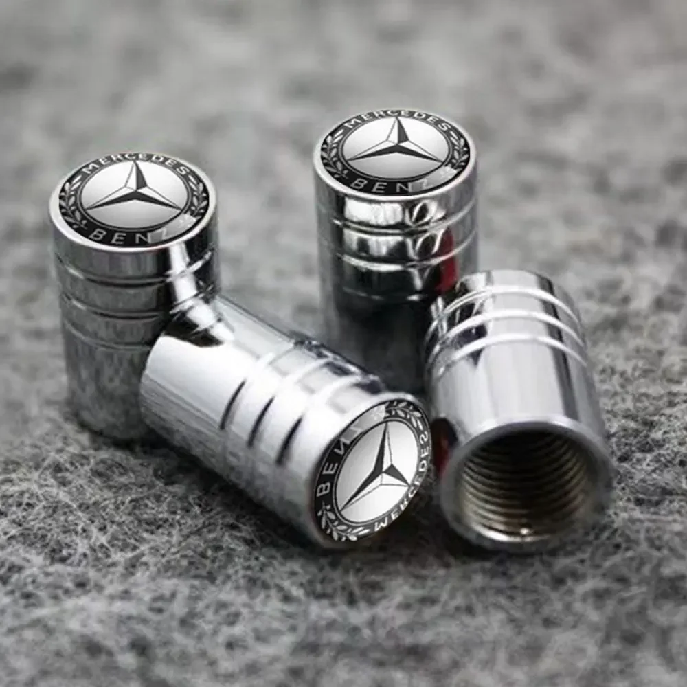 AliExpress 4pcs Metal Plating Car Truck Bicycle Tire Valve Caps Rim Stem Cap Valves For Mercedes Benz AMG C E S ML GLK GLE GLS GLC SLK CLK