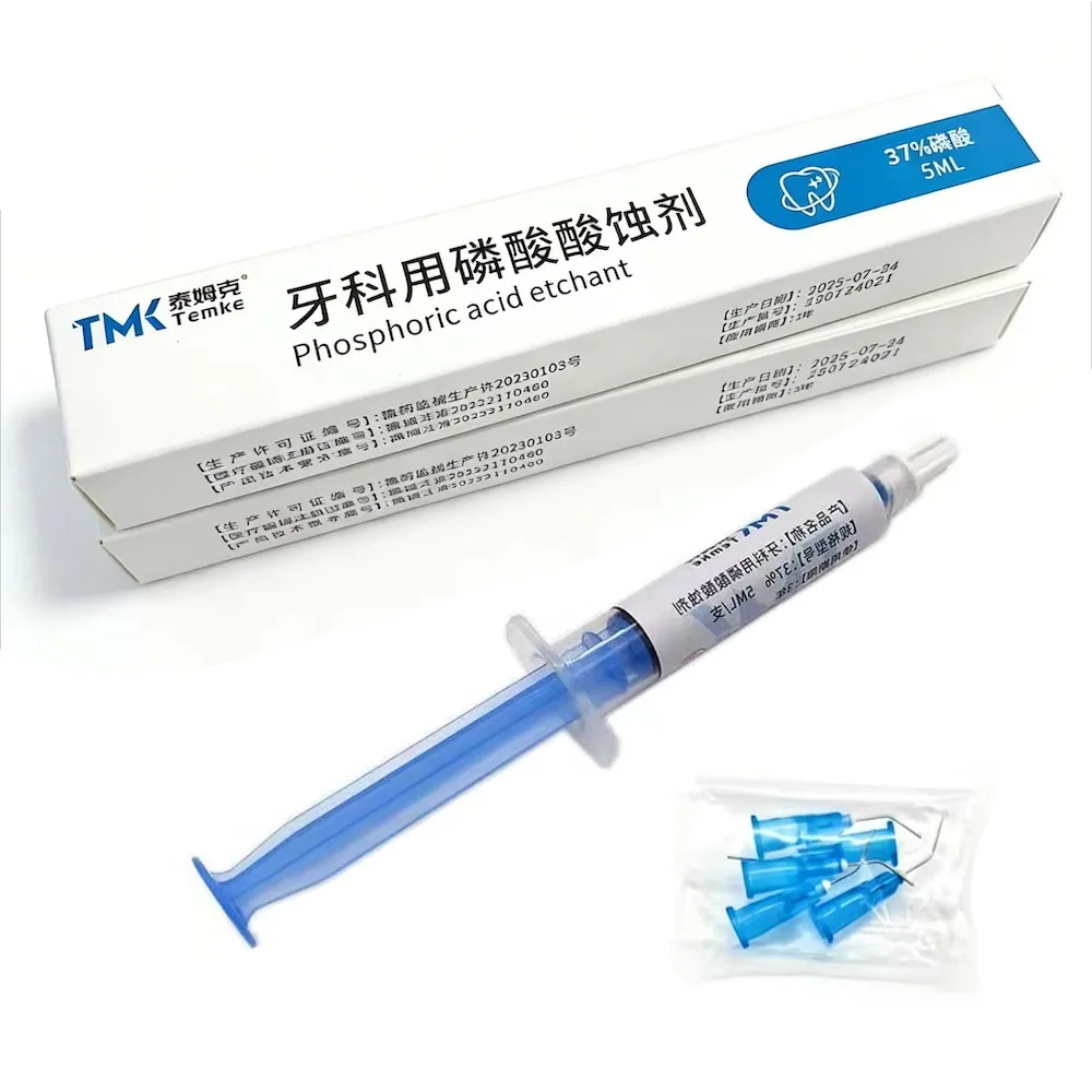 1/2/3/5PCS Dental Etchant Gel 37% Phosphoric Acid Adhesive 5ml Etching Agent Blue Dental Orthodontic Bonding Dental Supplies
