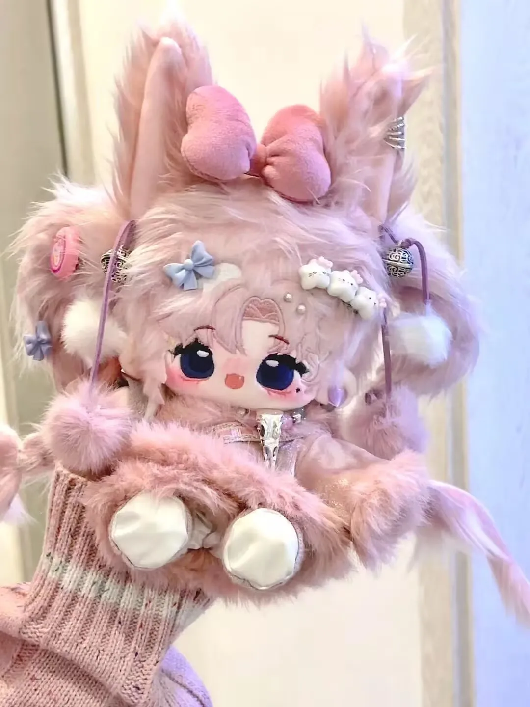 Vêtements de poupée en coton 20CM, vêtements tibétains, mignon, attribut de jeu, poupée masculine et féminine en peluche, style ethnique, ensemble de vêtements de robe tibétaine