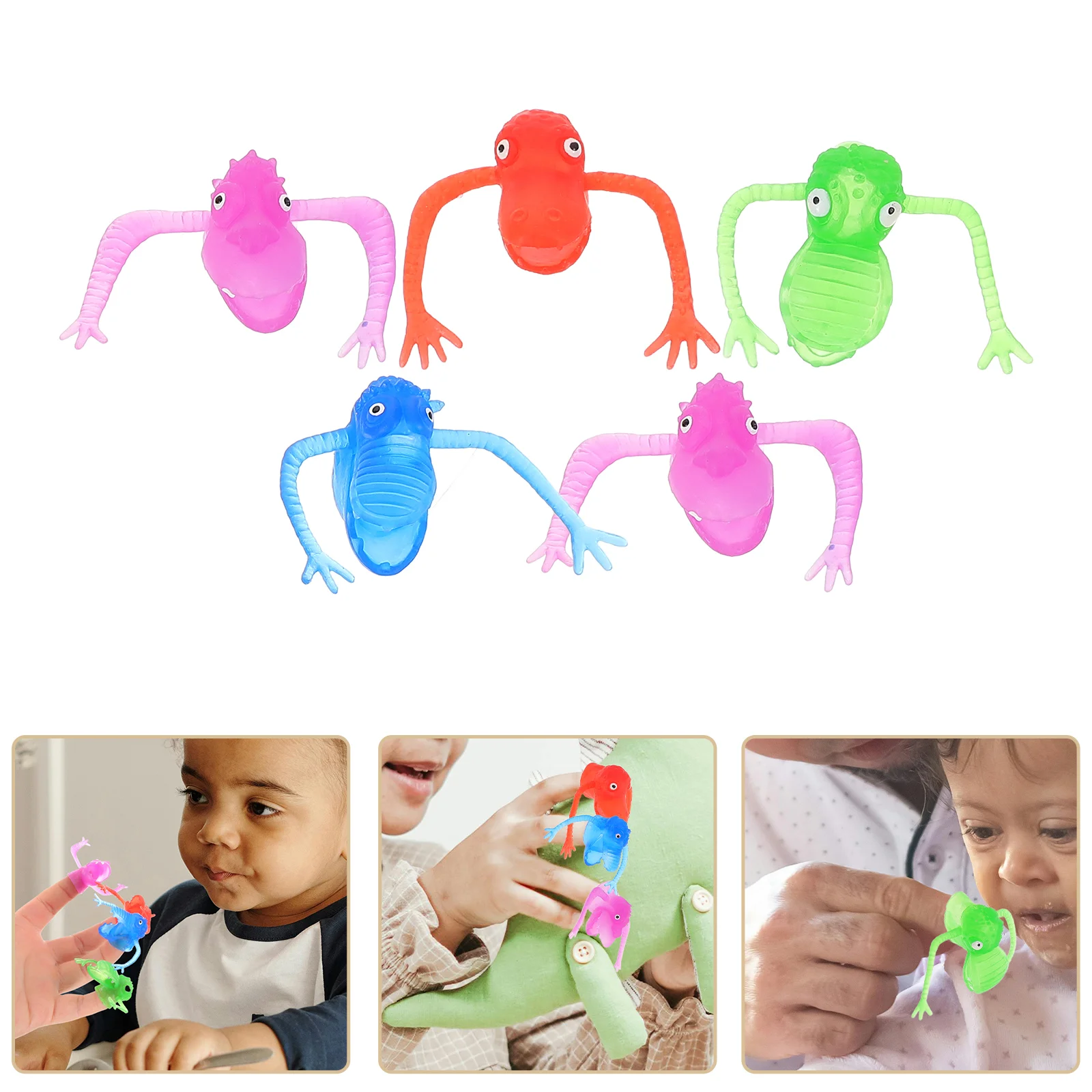 

10 Pcs Fruit Hairpins Dinosaur Finger Toy Apparel Fun Toys for Puppet Show Creepy Monsters Lovely Barrette