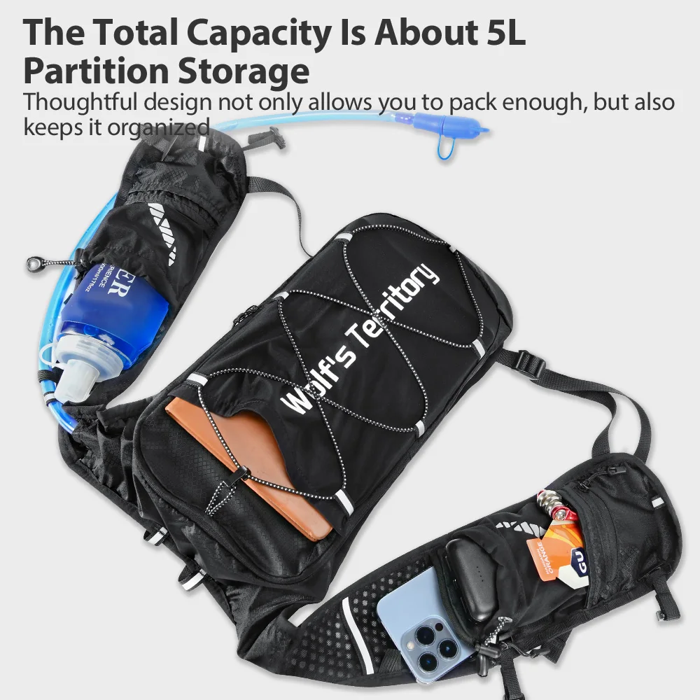 حقيبة ظهر للجري خفيفة الوزن من NEWBOLER، سترة ترطيب، مناسبة للمشي لمسافات طويلة في الماراثون، حقيبة خفيفة للغاية ومحمولة #6