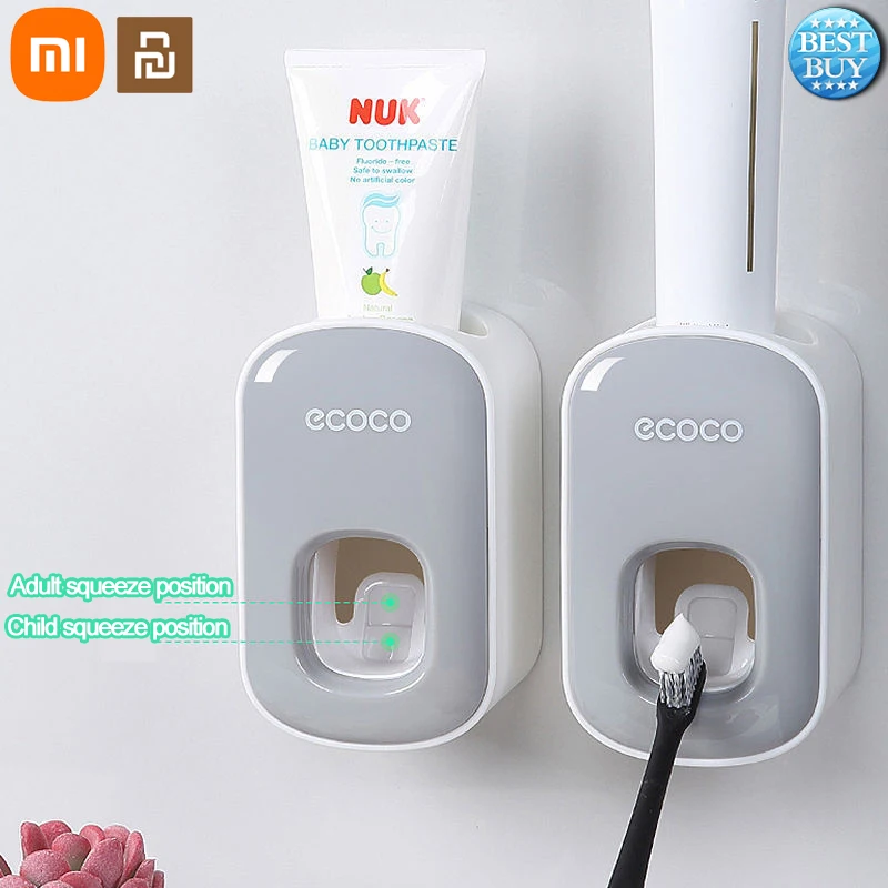 Xiaomi Youpin Automatic Toothpaste Dispenser Lazy Toothpastes Squeezers Wall Mount Home Toothbrushes Holder Bathroom Accessories