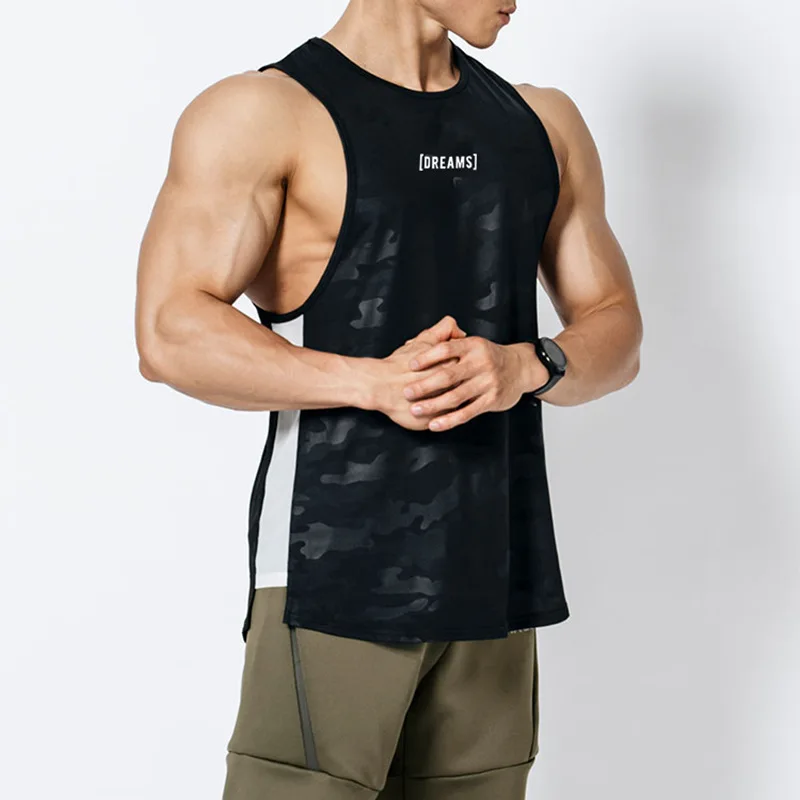 Summer Y Back Gym Stringer Tank Top Men Cotton Clothing Bodybuilding Sleeveless Shirt Fitness Vest Muscle Singlets Workout Tank