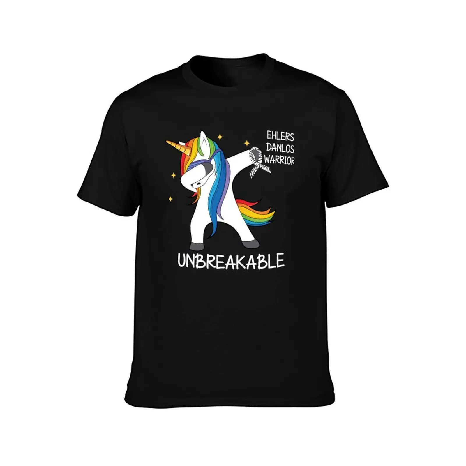 Ehlers Danlos Syndrome Warrior Unbreakable Unicorn T-Shirt Summer Casual Cotton Tee Oversized Streetwear Tops 100% Cotton