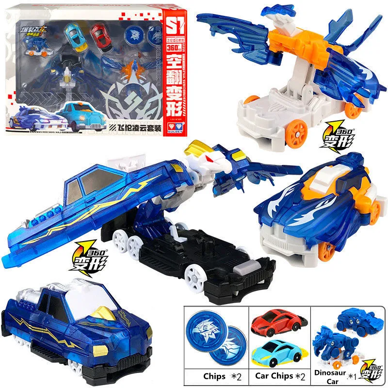 Burst Speed Season 4 Beast Attack Screecheres Wild 720° Flips Transformation Robot Car Action Figure Kids Toy For Children Gifts