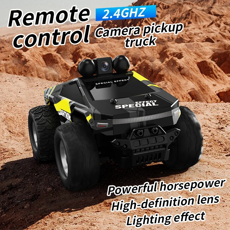 Carro off-road 2.4G RC escala 1:28 - brinquedo de escalada de deriva de alta velocidade com capacidade para fotografia aérea