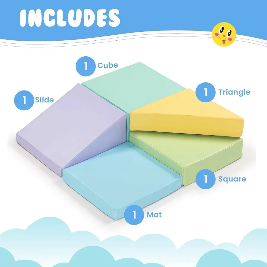 Toddler Climbing Toys - Soft Play Set for Kids - Foam Climbing Blocks - Safe Soft Gym Equipment - Great for All Ages