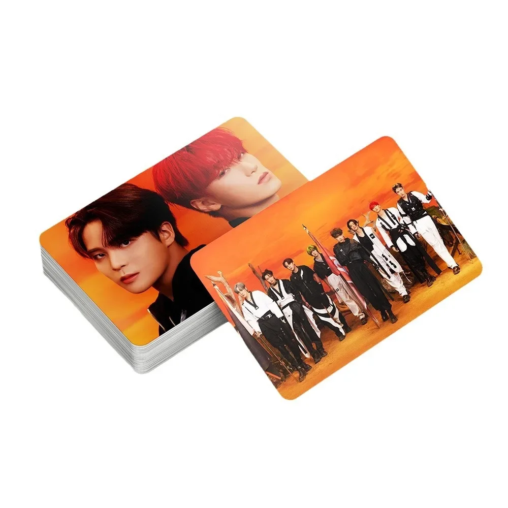 Nuevo Álbum Kpop ATEEZ THE WORLD EP.FIN WILL Lomo Cards Photocards HD Printed Postcard Yunho Jongho Fans Gift Collection, 55 unids/set