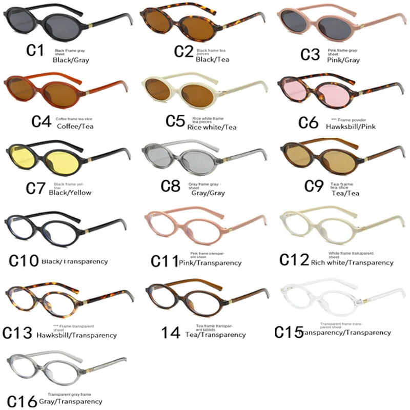 Sexy Small Oval Women's Sunglasses 2024 New Fashion Leopard Brown Hot Sun Glasses Female Retro Colorful Shade Eyeglasses image 3
