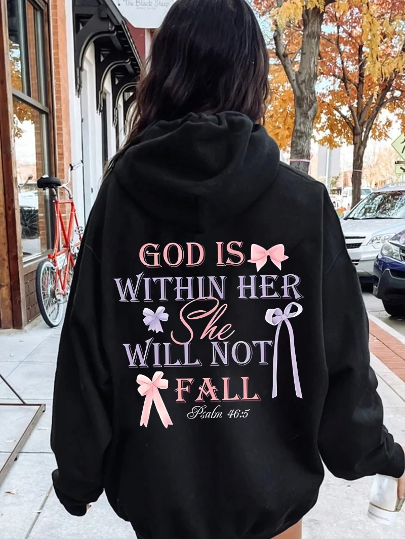 

2025 Autumn and Winter Inspirational Quote Hoodie Polyester 100_ Casual High-end Luxury Is for Both Men and Women Top Y2k