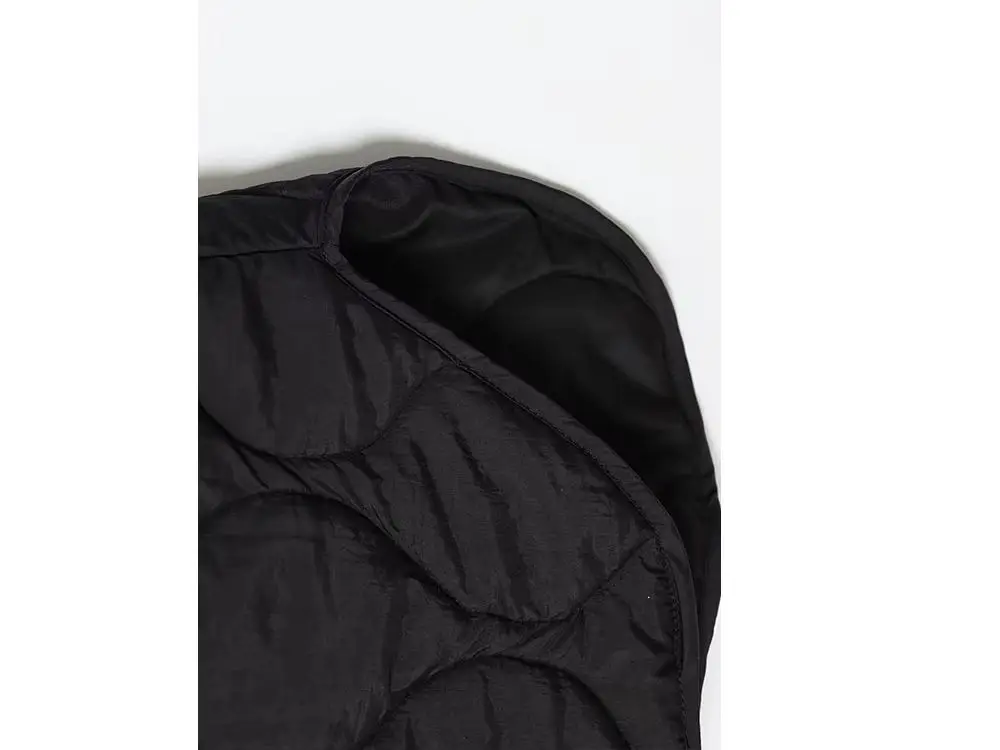 

HH Women's Winter Fashion Simple Casual Oversized Quilted Cotton Jacket Female Stand Collar Zipper Long Sleeve Warm Jacket Mujer