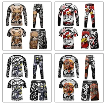 어린이용 MMA BJJ 셔츠 바지 세트, 주짓수 래시가드 복싱 반바지, 러닝 슈트, 어린이 소년 킥복싱 저지, 무에타이 스포츠웨어 Best5 어린이용 MMA BJJ 셔츠 바지 세트, 주짓수 래시가드 복싱 반바지, 러닝 슈트, 어린이 소년 킥복싱 저지, 무에타이 스포츠웨어 Best5