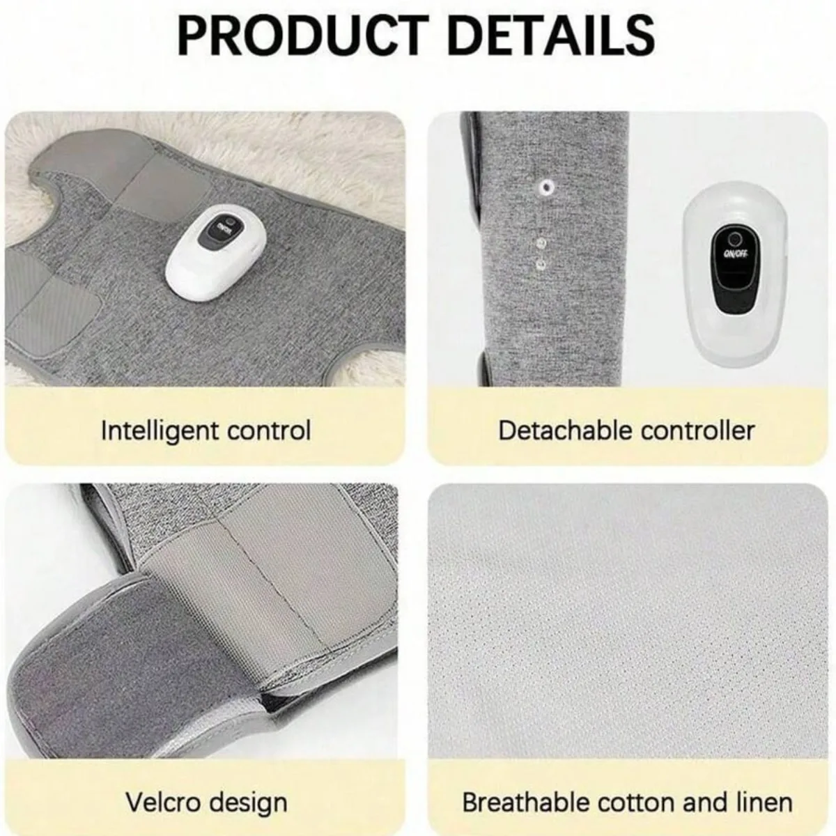 1pc Electric Leg Massager Wireless Rechargeable Air Compression Leg Calf Massage For Relief Relax Leg Muscles Health Care