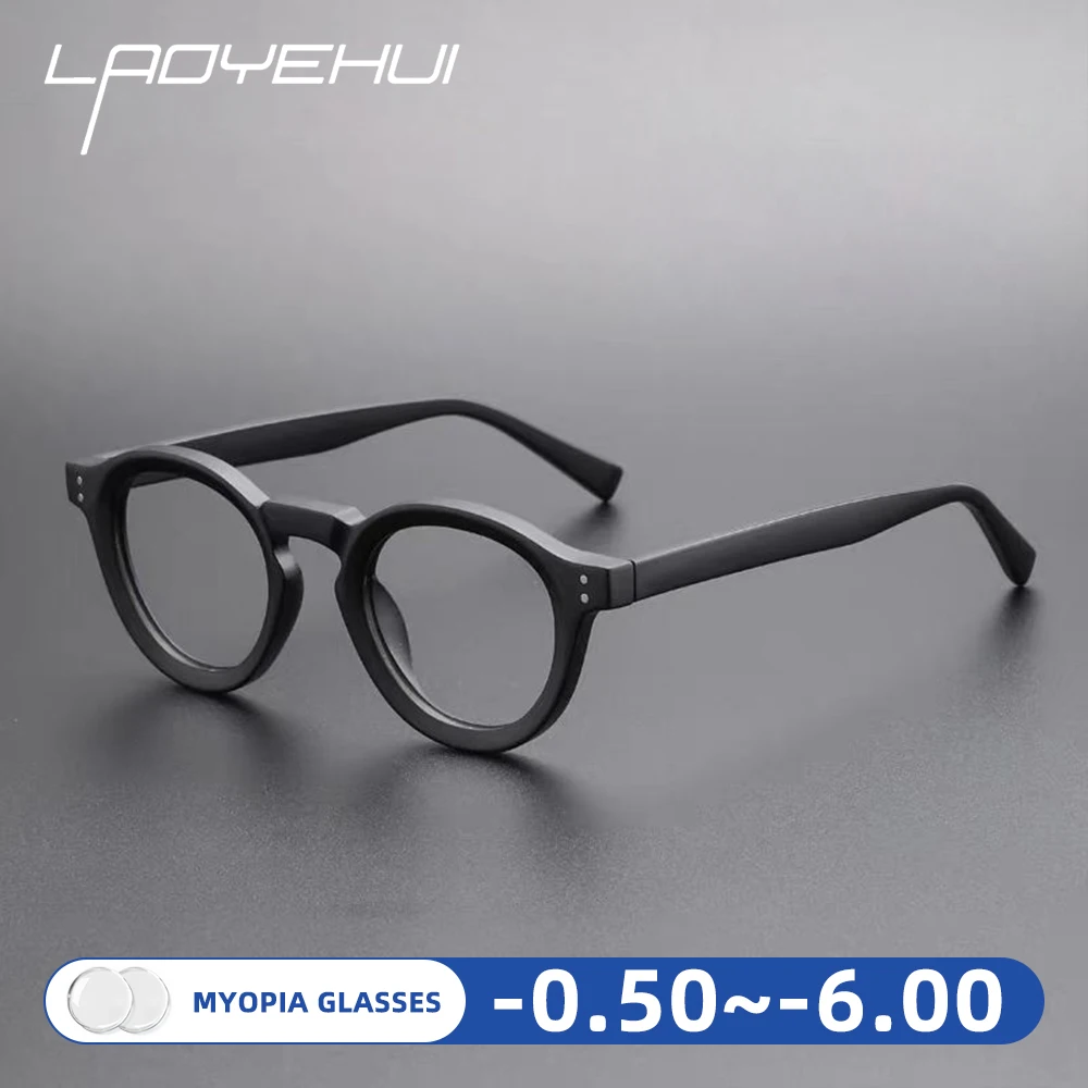 Thick Square Myopia Eyewear Anti Blue Light Computer Glasses Men‘s Retro TR Trendy Optical Prescription Customize Eyeglasses