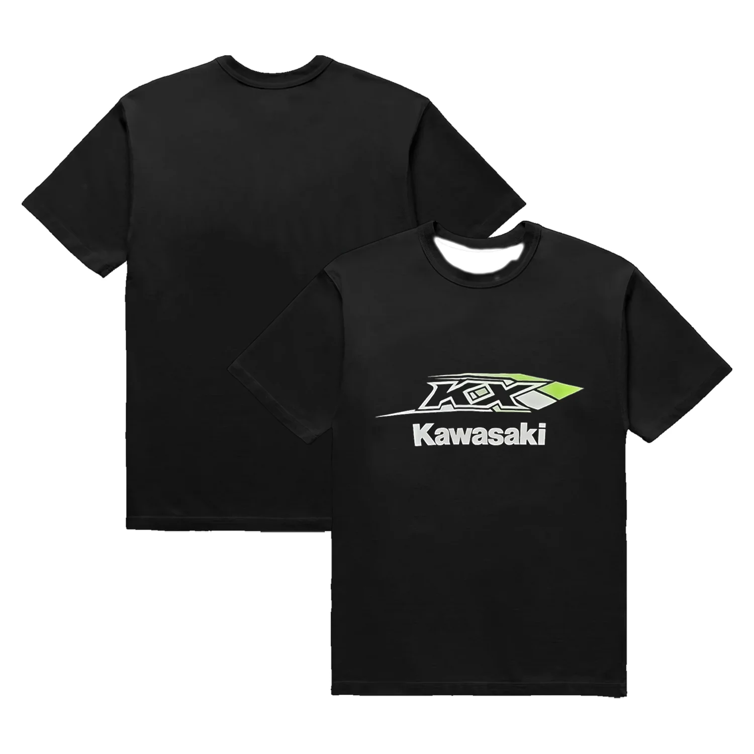 

Новинка лета 2025 года, футболка Kawasaki FX с большим логотипом, новейший уличный трикотаж, классическая футболка для взрослых, свободный мотоциклетный трикотаж для тренировок