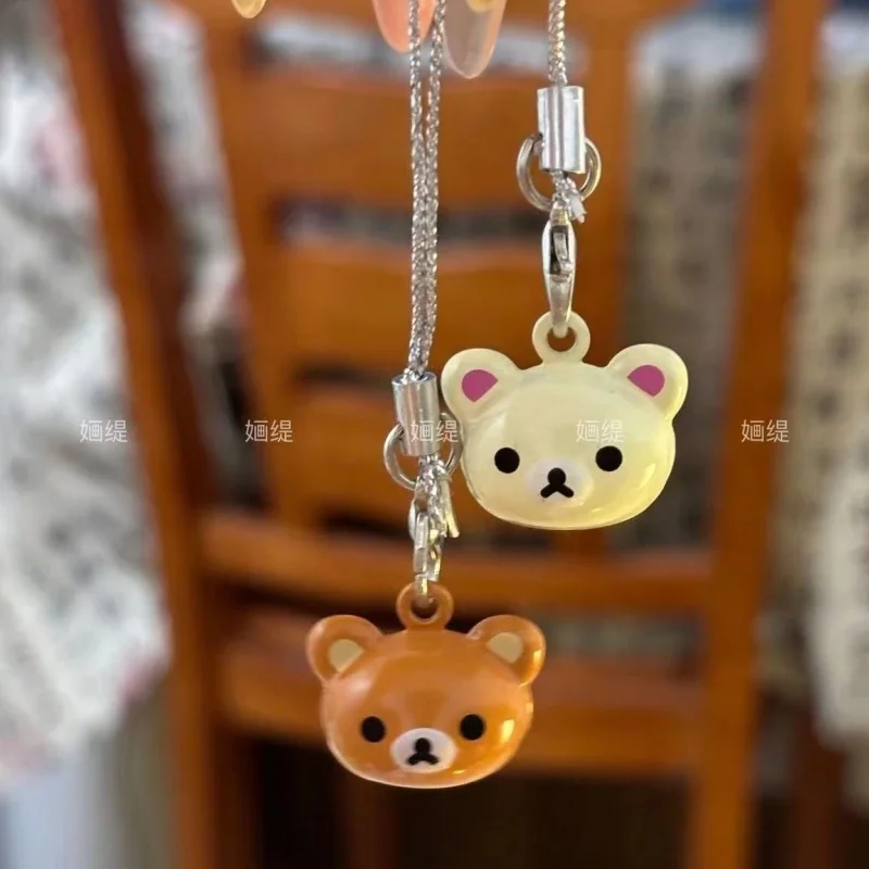 Kawaii Rilakkuma سلسلة هواتف الكرتون لطيف الإبداعية الرجعية سلسلة قلادة المفاتيح أنيمي الطرفية Ccd حقيبة الديكور فتاة الهدايا
