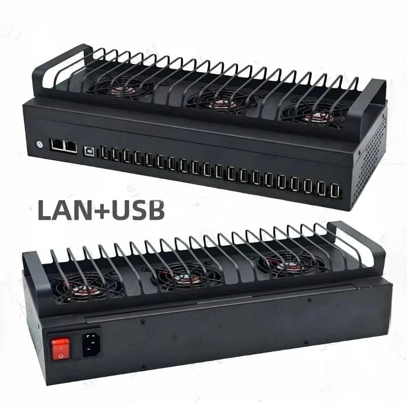 20 Port Mobile Phone Farm USB Hub Android Main Board Box OTG Batch Synchronization Control Unified Management