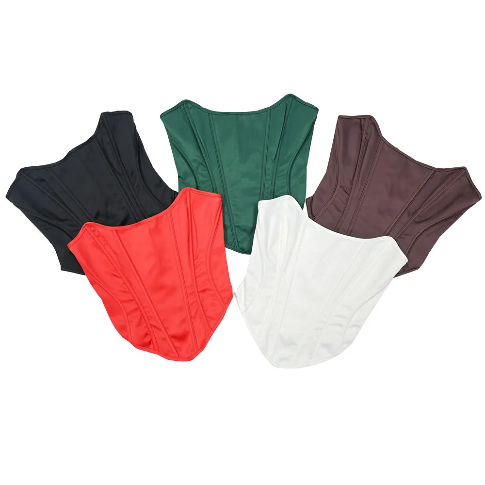 

Атласный корсет с завышенной талией, топы, свадебные корсеты и бюстье для женщин, модный однотонный корсет для похудения, формирователь тела, сексуальное женское белье, корсет