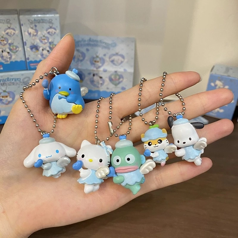

Sanrio Hello Kitty Cinnamoroll Pochacco Hangyodon аниме фигурка игрушки кулон в форме ангела слепая коробка игрушки украшение сумки детский подарок