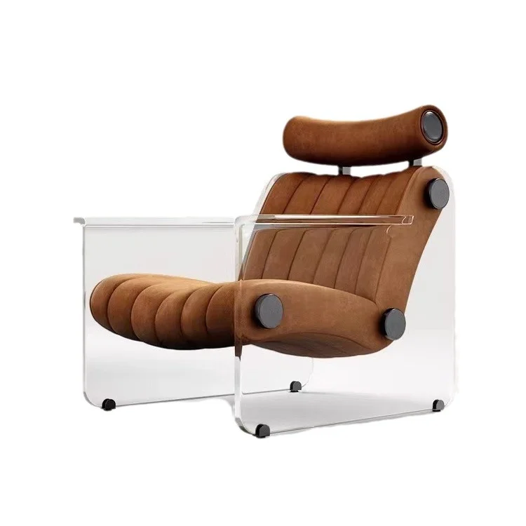 #Modern Light Luxury Minimalist Transparent Acrylic Suspension Chair Tiger Chair Single Sofa Chair