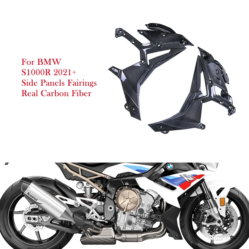 

For BMW S1000R S 1000 R 2021 2022 2023 2024 Real Carbon Fiber Side Panels Fairing Kits Motorcycle Accessories Moto Surron Parts