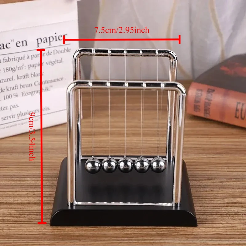 Newton's Cradle Balance Steel Ball Teaching Supplies Physics Science Pendulum Desktop Toys Stress Relief Gifts Home Decor