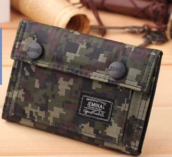 

Students' Leisure Camouflage Canvas Bag Wallet Female Korean Short Wallet Men Tide Wallets Women Coin Purse Wallets for Women