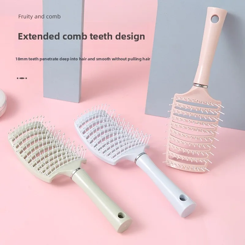 Professional Hollow Bone Hair Comb–Deep Penetrating Teeth, Anti-Static Scalp Massage, Fluffy Volume in 1 Sec, No Pulling
