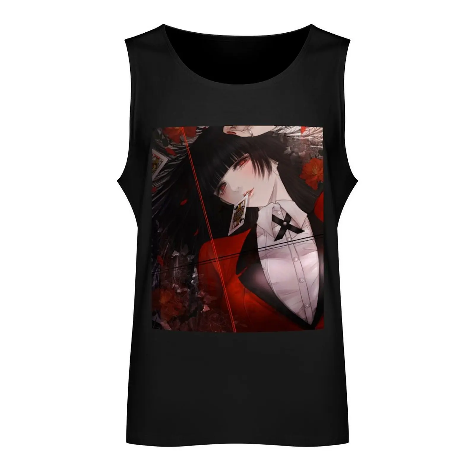 kakegurui Tank Top cotton t-shirts man gym t-shirts Men's summer vest gym t-shirts man