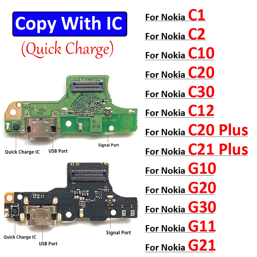 New USB Charging Board Port Dock Charger Plug Connector Flex Cable For Nokia C1 C2 C12 C10 C20 C30 C21 Plus G10 G20 G50 G21 G11