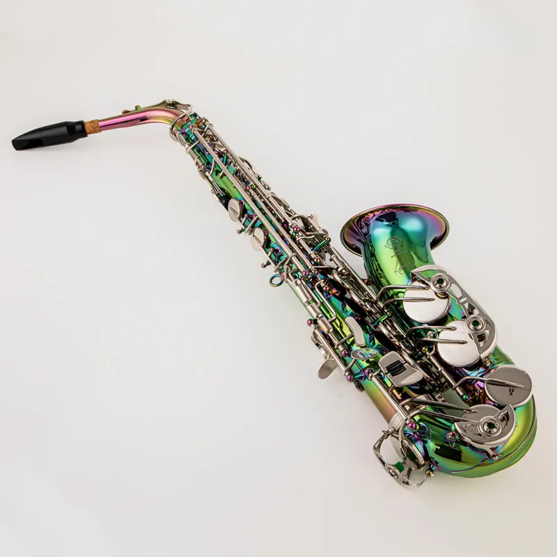 

High Alto Eb Tune Saxophone New Arrival Brass Dazzling colour Lacquer Music Instrument E-flat Sax With Case Accessories