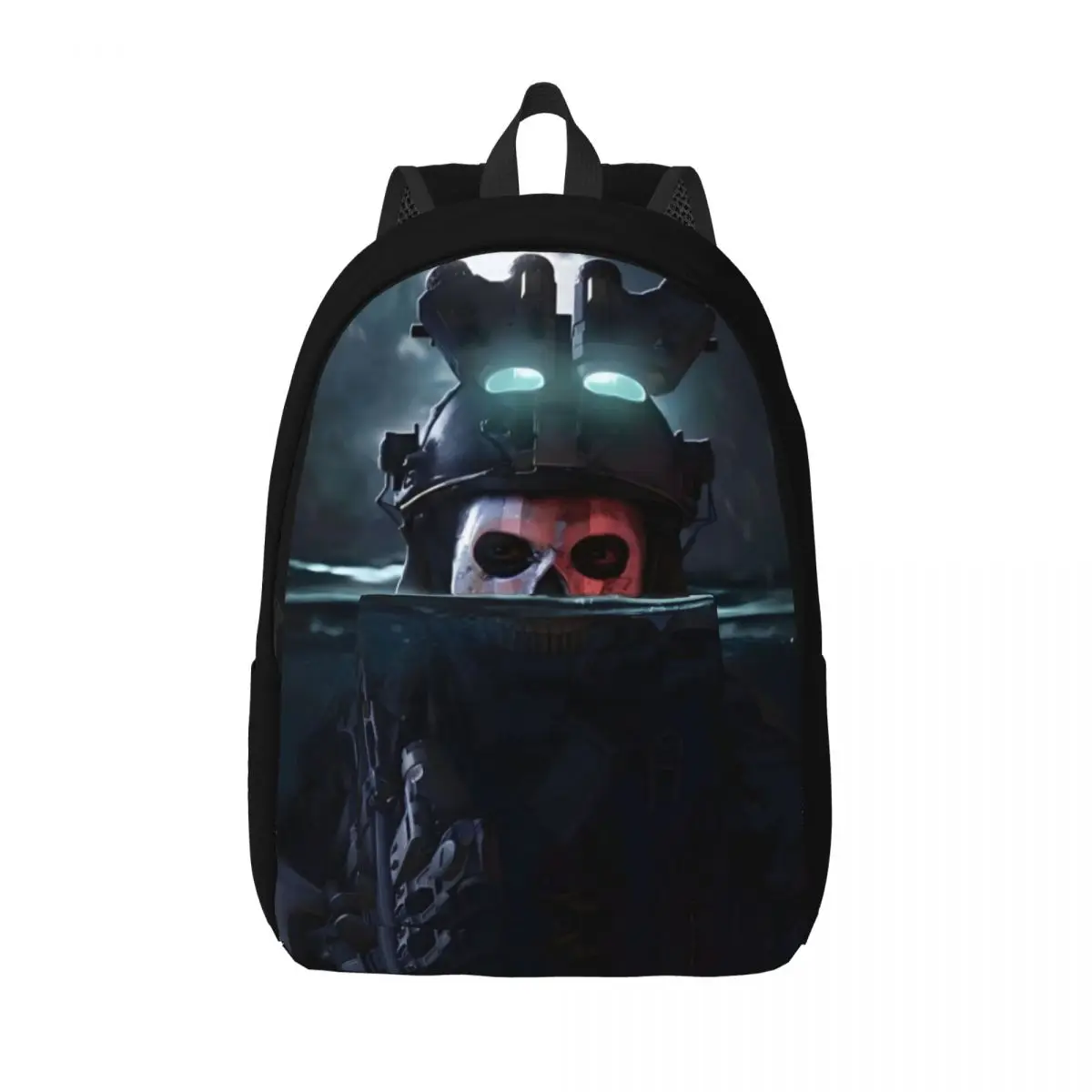 

Ghost Modern Warzone Game Backpack for Men Women Casual High School Business Daypack Laptop Computer Canvas Bags Gift