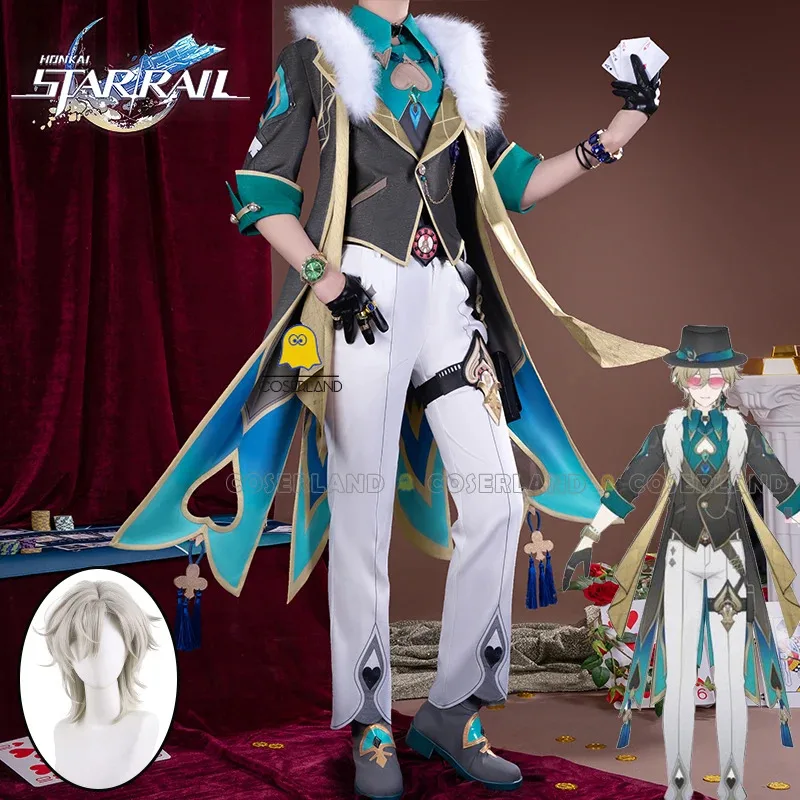 Nuevo 2025 AA Aventurina Cosplay disfraz peluca juego Honkai Star Rail uniforme topacio colegas Interastral Peace Corporation parte ★ ★ ★